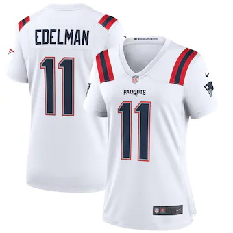 womens nike julian edelman white new england patriots team 